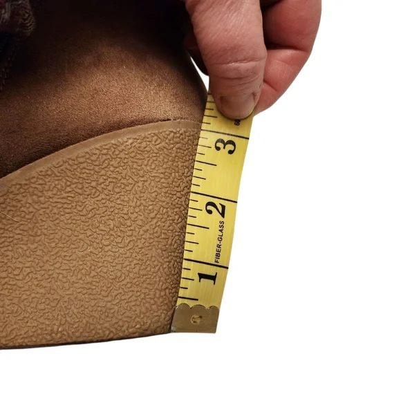 Mia Wedge Ankle Booties Tan Faux Suede Size 7.5 - Picture 11 of 14